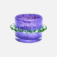 Colorful frosted glass vase ring design mini cylindrical bud vase for stems candles diffuser
