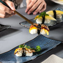 Japanese-style Sushi Plate Rectangular Ceramic Sashimi Flat Plate Creative Tableware Irregular Long Commercial Japanese Plate-Letifly Lights and Decor