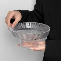 Hammered Glass Fruit Bowl