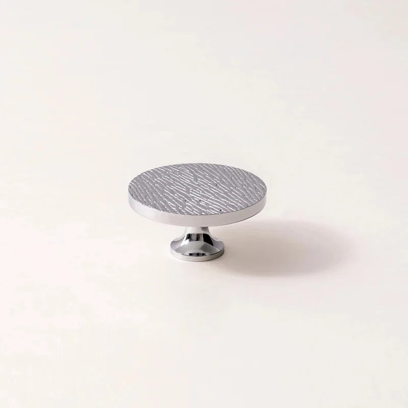 Solid Brass Cabinet Handle Round Kitchen Cabinet Pull High-end Luxury Wardrobe Chrome Silver Pulls Furniture Drawer Knob-Letifly Lights and Decor
