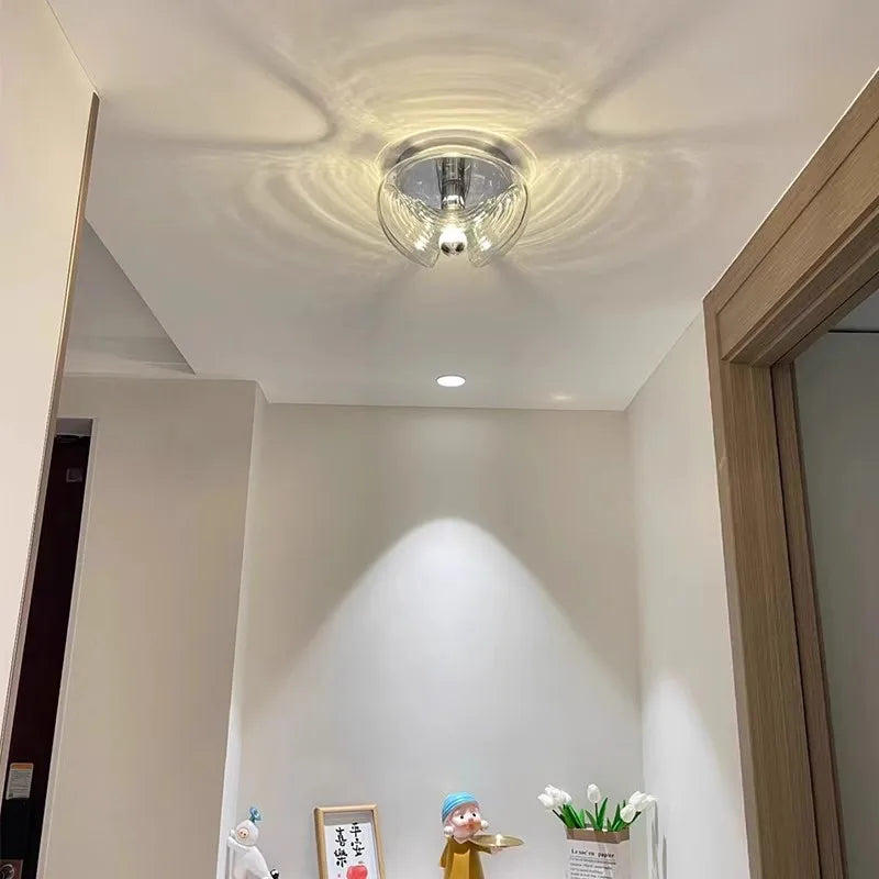 Acrylic swirl wave wall sconce modern bedside lighting retro wall lamp for bedroom bathroom hallway home decor warm ambient light fixture