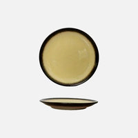 Ceramic Dinner Plate Green Kiln Glaze Flat Sushi Salad Serving Crackle Ice Glazed Dish