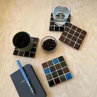 Glass Tile Coaster Drink Mosaic Coaster Square Coaster Colorful Home Decor Housewarming Gift Birthday Gifts-Letifly Lights and Decor