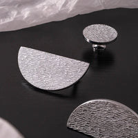 Solid Brass Cabinet Handle Round Kitchen Cabinet Pull High-end Luxury Wardrobe Chrome Silver Pulls Furniture Drawer Knob-Letifly Lights and Decor