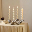 Serpentine Ceramic Candelabra