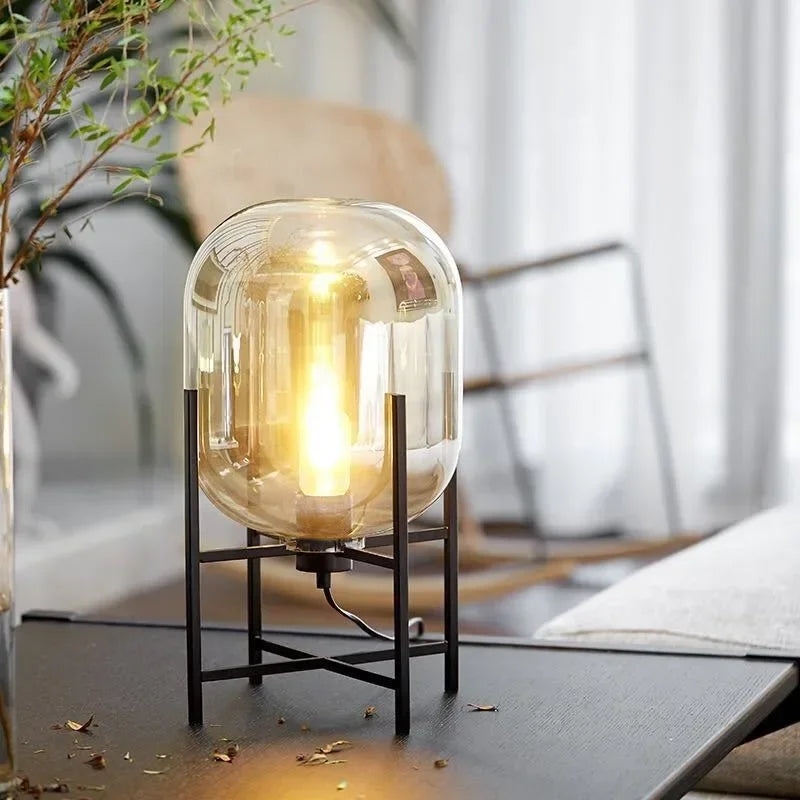 Pulpo Glass Table and Floor Lamp