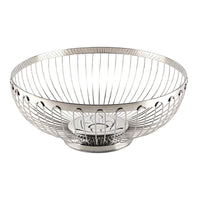 Verge Wire Basket Set stainless steel wire fruit basket modern kitchen bowl polished silver produce holder
