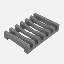 Flexible silicone soap holder with wave drainage design for kitchen or bathroom soap saver storage