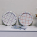 Gridline Ceramic Plates Glossy ceramic plates with thick rim in pink green blue purple modern tableware
