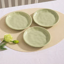 Luna Creme Pastel ceramic snack plates wavy edge hand-glazed modern dish set