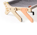 Cat window perch soft plush mount no-drill wood frame