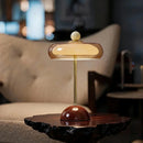 Mid-Century Modern Glass Table Lamp Vintage LED Bedside Desk Lamp Golden Metal Pole Bedroom Nightstand Decor Light-Letifly Lights and Decor