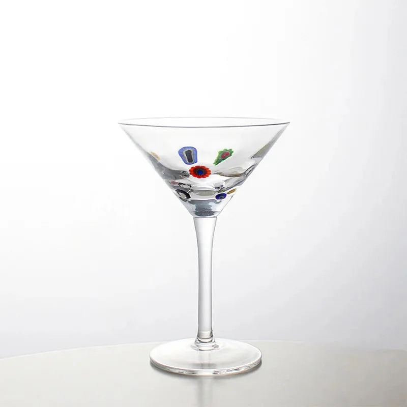 1 Piece Polka Kaleidoscope Handmade Decals Glass Cocktail Glass Goblet Champagne Glass Martini Glass Wine Glass-Letifly Lights and Decor