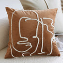 textured neutral throw pillow cover tufted cotton decorative cushion