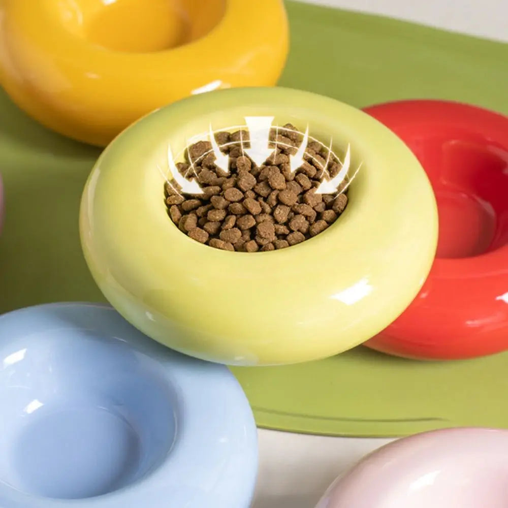 Ceramic Cat Food Water Bowl Anti Vomiting Anti Slip Pet Feeder Dish Easy Clean Anti-flip Pet Food Basin Pet Supplies-Letifly Lights and Decor