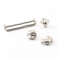 Santaya PVD Nickel Silver Brass Handles Kitchen Cabinet Pulls Bedroom Wardrobe Drawer Knobs Furniture Handle-Letifly Lights and Decor