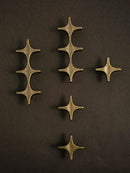 The Crossbeam Brass Knobs Antique brass star-shaped cabinet knobs 1-star and 3-star Nordic hardware