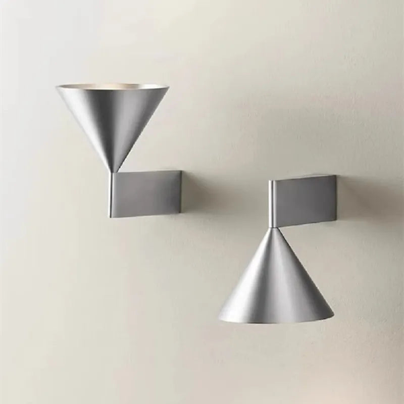 Geo-Cone Brushed Aluminum Wall Sconce