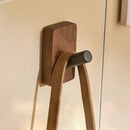 Wooden wall hook self-adhesive walnut key holder modern towel coat hanger