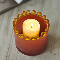 Colorful frosted glass vase ring design mini cylindrical bud vase for stems candles diffuser