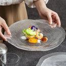 Creative Transparent Glass Western Food Plate Kitchen Tableware Living Room Home Coffee Table Dried Fruit Snacks Display Tray-Letifly Lights and Decor