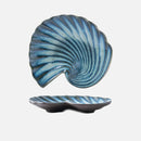Ceramic shell plate kiln glaze ocean-inspired tableware