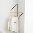 Wall rack geometric corner hanger minimalist metal wood coat rack modern storage