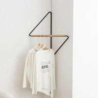Wall rack geometric corner hanger minimalist metal wood coat rack modern storage
