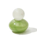 Pastel colored glass bud vase sealed lid sculptural aromatherapy flower diffuser container