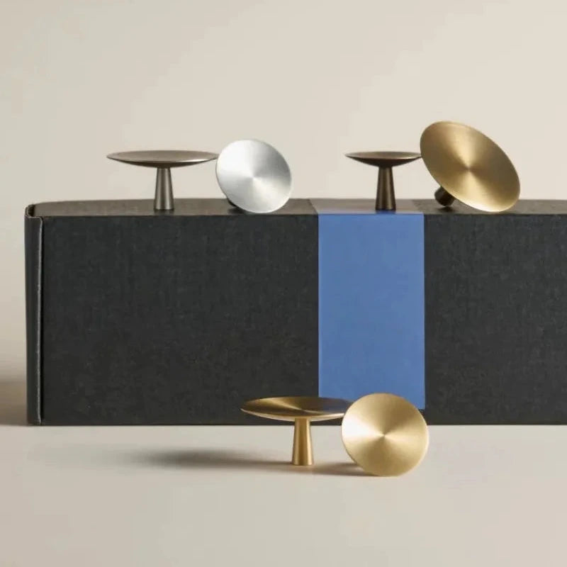 Letifly Lights & Decor - Soren Disc Cabinet Knob - Solid brass round cabinet knob with disc-shaped face in multiple finishes