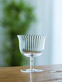 fluted crystal cocktail coupe glass elegant striped barware
