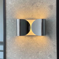 The Dichotomy Wall Light Modern wall light metal chrome black gold white dual glow contemporary lighting