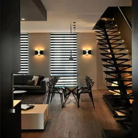 The Dichotomy Wall Light Modern wall light metal chrome black gold white dual glow contemporary lighting