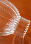 Ribbed borosilicate glass whiskey cocktail espresso cup old fashioned durable glass tumbler