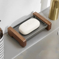 Foundry Soap Dock Modern wooden and metal soap dish black minimalist bathroom soap holder