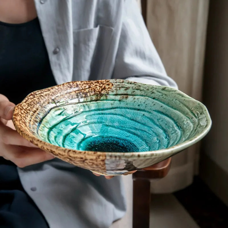 Kairo Ripple Glaze Serving Bowl
