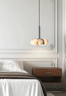 Eclipse Mini Pendant Lamp Luxury Black Round Natural Stone Pendant Lamp High-end Bedroom Bedside LED Chandelier Living room Decoration Home Hanging Lights