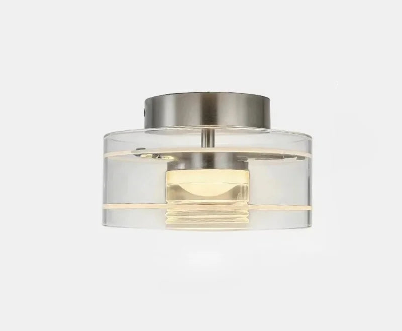 Letifly Lights & Decor - Luminary Drum LED Flush Mount Light - Modern circular ring ceiling light with ribbed diffuser and 3-color LED lighting
