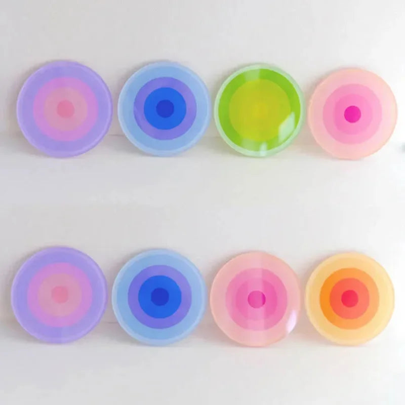 5pcs Acrylic Anti Slip Coaster Porta Vasostable Mat Cup Holders Gradient Color Cocinas Accesorios Kitchen Drink Coasters-Letifly Lights and Decor