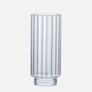 ribbed tall glass borosilicate clear drinkware for cocktails juice water