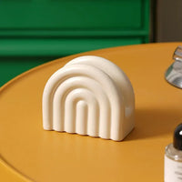 Rainbow Ceramic Tissue Holder Paper Towel Holder Restaurant Napkin Holder Tissue Storage Holders Tissue Container Tableware-Letifly Lights and Decor