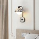 Orion Marble Sconce Black marble wall sconce alabaster stone modern luxury bedroom wall light