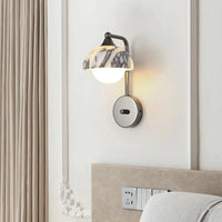Orion Marble Sconce Black marble wall sconce alabaster stone modern luxury bedroom wall light