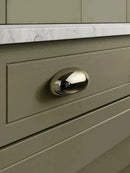 Mirror Gloss Nickel Silver Shell Shape Drawer Pulls 64mm Hole Spacing Modern Luxury Oval Cabinet Handles for Closet Dresser-Letifly Lights and Decor
