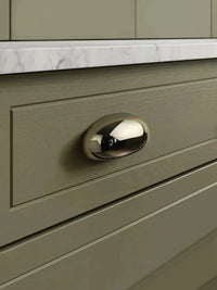 Mirror Gloss Nickel Silver Shell Shape Drawer Pulls 64mm Hole Spacing Modern Luxury Oval Cabinet Handles for Closet Dresser-Letifly Lights and Decor