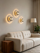 Modern Grey Glass LED Wall Lamp Gold Aluminium Mini Wall Light Fixtures For Indoor Stairs Bedside Parlor Atmosphere-Letifly Lights and Decor