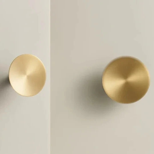 Letifly Lights & Decor - Soren Disc Cabinet Knob - Solid brass round cabinet knob with disc-shaped face in multiple finishes