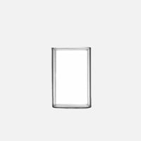 Square glass cup clear cold drink minimalist modern durable tumbler