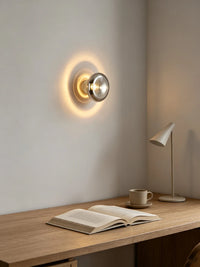 Modern Grey Glass LED Wall Lamp Gold Aluminium Mini Wall Light Fixtures For Indoor Stairs Bedside Parlor Atmosphere-Letifly Lights and Decor