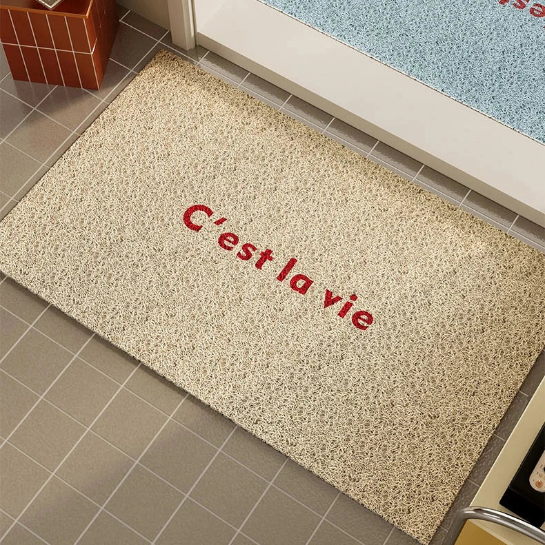 French PVC Doormat Cuttable House Entrance Welcome Mat Rug Carpet Anti Dust Pad Outdoor Aesthetic Home Room Decor-Letifly Lights and Decor